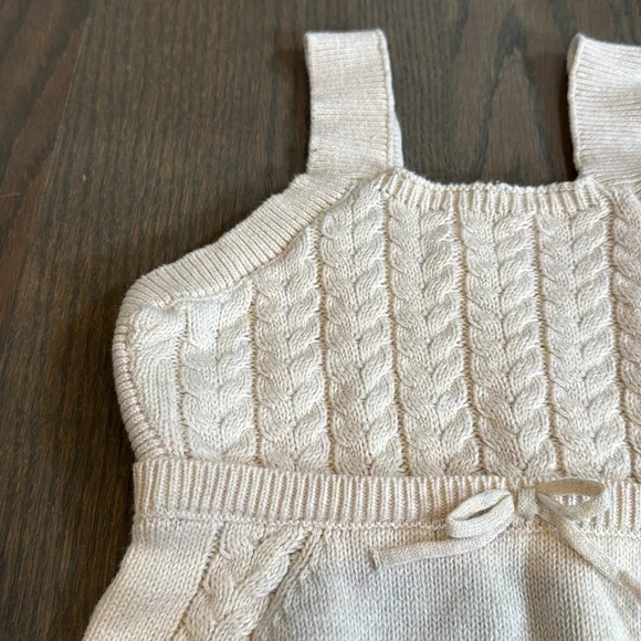 Cat & Jack Baby Girl Oatmeal Sweater Romper/Jumper - 18M - Picture 4 of 4